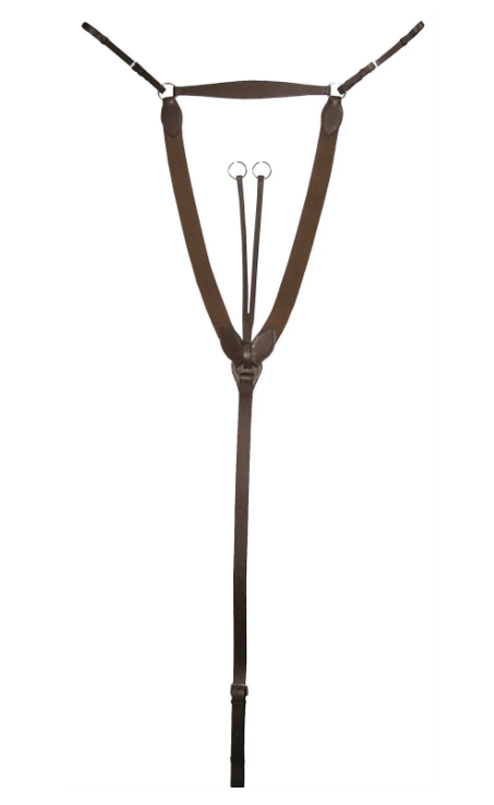 JHL Кожен ластичен нагръдник кафяв