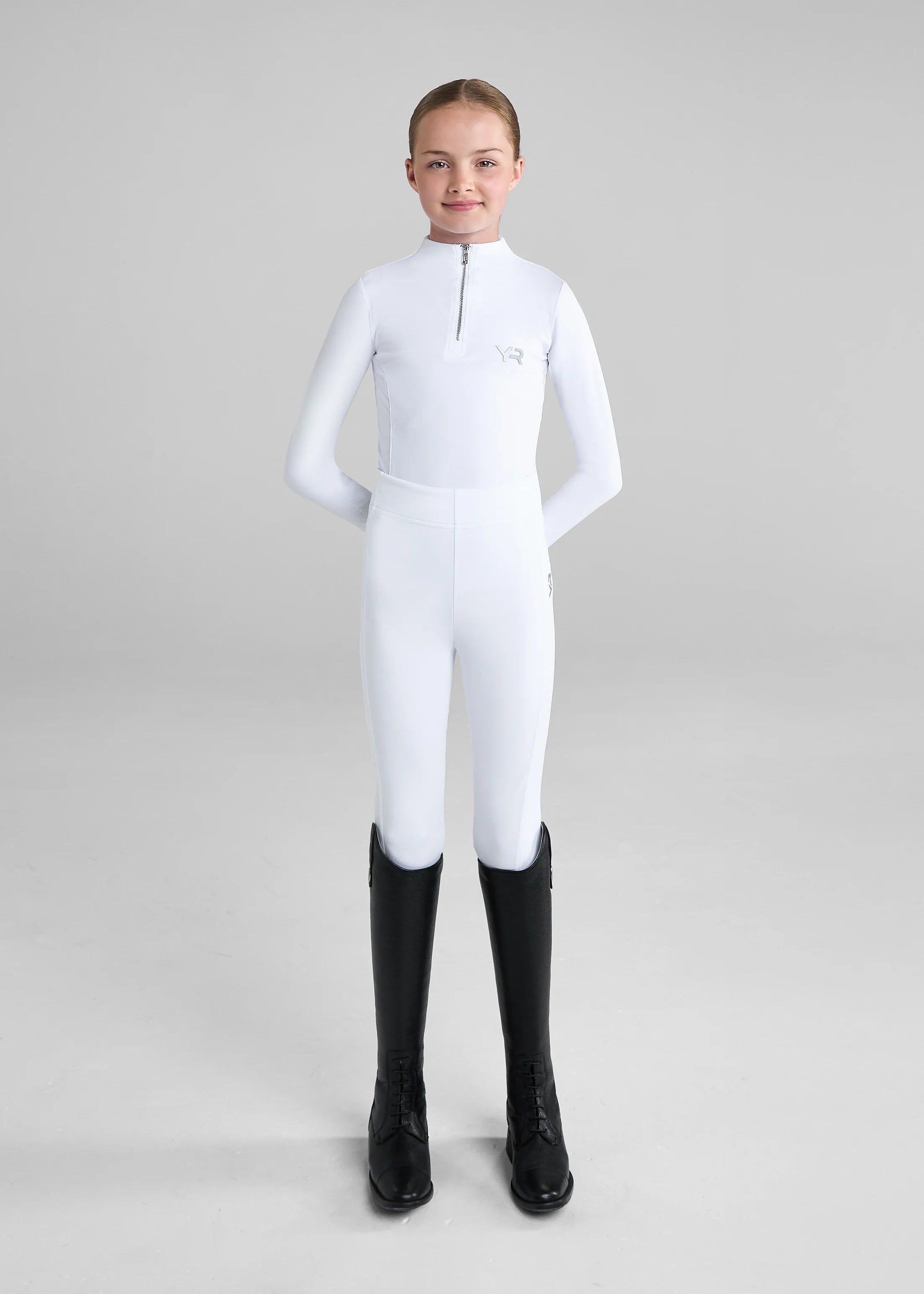 Aztec Diamond YR White Knee Grip Leggings